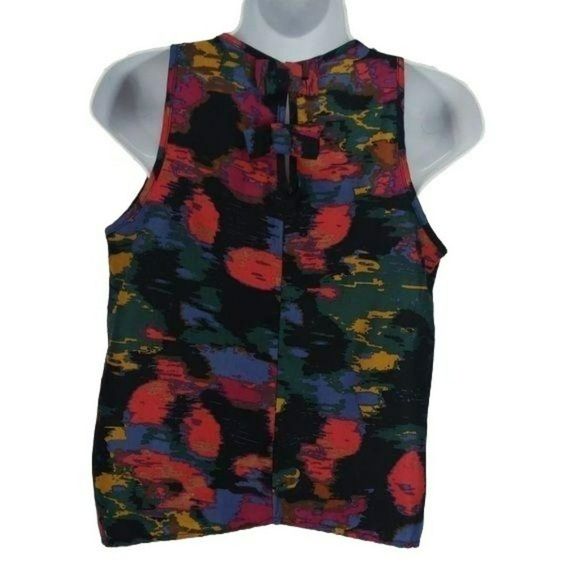Tramps Summer Abstract Print Tank Top Sz 36 - Picture 4 of 6